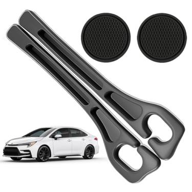 Imagem de POSPICE Organizador de enchimento de lacunas de assento de carro compatível com acessórios Toyota Corolla Bloqueador de plugue de lacuna de assento com slot de armazenamento antiderrapante suporte de