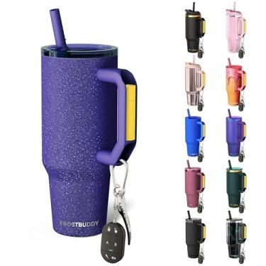 Imagem de Thicc Buddy - Copo de aço inoxidável isolado a vácuo de 1,134 g com tampa e canudo para água - Caneca de viagem compatível com porta-copos - presentes para mulheres e homens ele ela