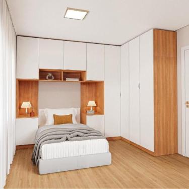 Imagem de Guarda-roupa Modulado de Canto 10 Portas 6 Peças Hera Cabecasa Madeira