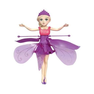 Imagem de Mini Drone Indutivo Princesa Mágica Fada Voadora Brinquedo Controlado 