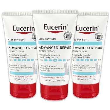 Imagem de Eucerin Advanced Repair Hand Cream - Fragrance Free, Hand Lotion for Very Dry Skin - 2.7 Ounce (Pack of 3)