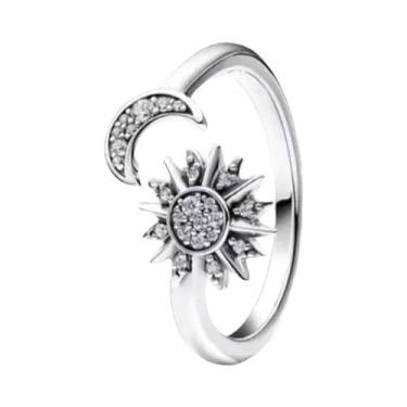 Imagem de Anel Em Forma De Coração Com Pedra Vermelha Em Prata Esterlina 925 Cor