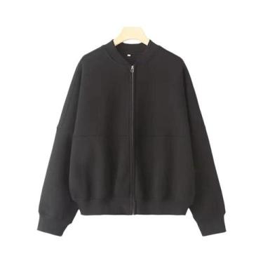 Imagem de Conjunto Feminino Retrô De 2 Peças: Jaqueta Bomber De Veludo E Calça D