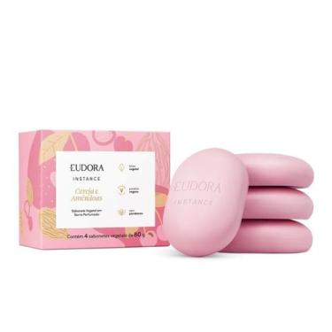 Imagem de Sabonete Vegetal Em Barra Perfumado Instance Cereja E Amêndoas 4x80g E