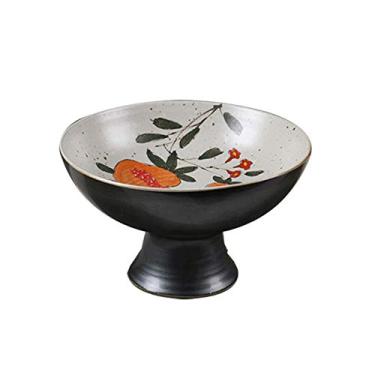 Imagem de Cesta de frutas para cozinha, tigela de frutas chinesa pintada à mão com padrão requintado tigela de frutas de cerâmica - prato de doces - tigela de salada - tigela central decorativa - tigela de