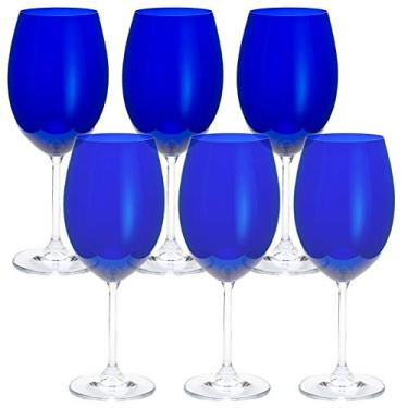 Imagem de CJ 6 TAÇAS DE ÁGUA DE CRISTAL ECOLÓGICO GASTRO COBALTO 580ML