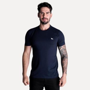 Imagem de Camiseta Acostamento Wolf Casual Azul Marinho-Masculino