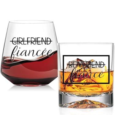 Imagem de TrophyToast conjunto de taças de vinho para presente de casal