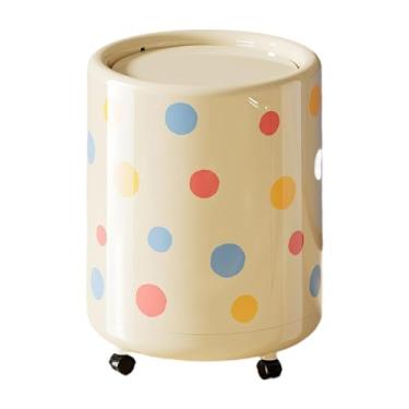Imagem de Fenteer Lixeira com Rodas, Cesto de Lixo Doméstico Versátil e Criativo para Quarto, Escritório, Banheiro, Casa e Cômoda, Colorida