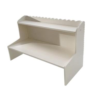 Imagem de Reforçado Rack de armazenamento multicamadas de mesa de plástico, sem necessidade de instalação, artigos de papelaria de escritório e armazenamento de artigos diversos(Large)