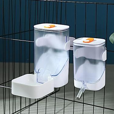 Imagem de Garrafa de água de animais pequenos para gaiola, dispensador de água à prova de vazamento sem gotejamento com bola de aço inoxidável, para coelhos, porquinhos-da-índia, chinchilas, gatos, cães e