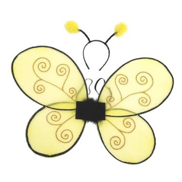 Imagem de kowaku Fantasia Infantil de Abelha com Asas, Antenas E Tiara para Apresentações de Carnaval.