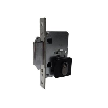 Imagem de Fechadura Porta Correr Asa Avião Imab 2441 Preta Preto Fosco