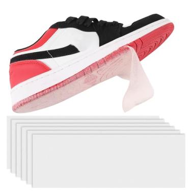 Imagem de Protetor de sola de sapato para tênis, 6 peças de 13,8 x 5,9 polegadas protetor de fundo transparente para Air Force 1, saltos inferiores vermelhos, sapatos sociais etc. (6 peças)