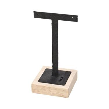 Imagem de Organizador De Joias Com Base De Madeira, Suporte De Exibição Para Bri