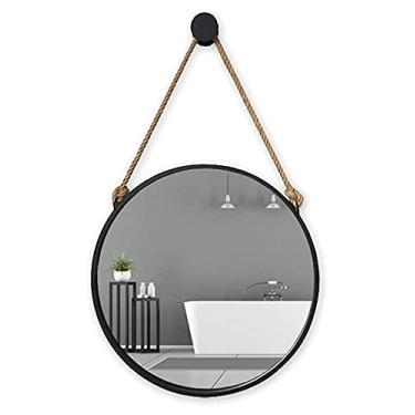 Imagem de Espelho de maquiagem espelho banheiro mesa de vestir montada na parede espelho de banheiro nórdico espelho de parede banheiro espelho redondo espelho de banheiro espelhos para mesa (tamanho: 60 cm)