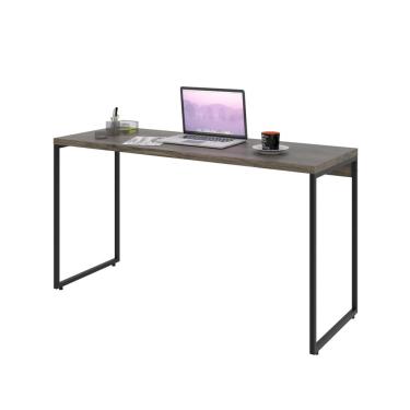 Imagem de Mesa Para Escritório e Home Office Industrial Aspen 135 cm C01 Carvalho Dark - Lyam Decor