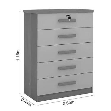 Imagem de Cômoda Ipanema 5 Gavetas - D' Doro Castanho