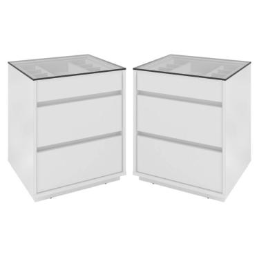 Imagem de Conjunto De Mesas De Cabeceira Cuiabá Branco