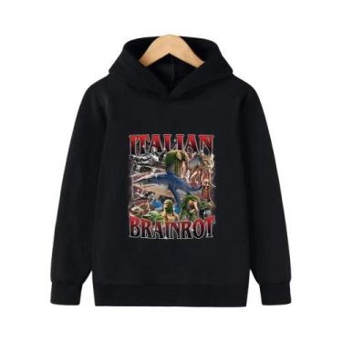 Imagem de Moletom Infantil Com Capuz De Personagens Italianos Divertidos Quente 