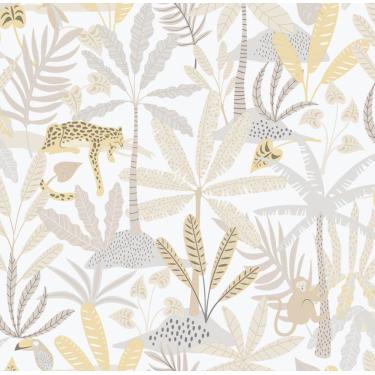 Imagem de Papel de Parede Enzo Selva Bege e Cinza 286-3