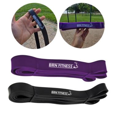 Imagem de Kit Elástico Superband Pesado+Moderado Treinamento Funcional Academia Perna Gluteo Pilates-Unissex