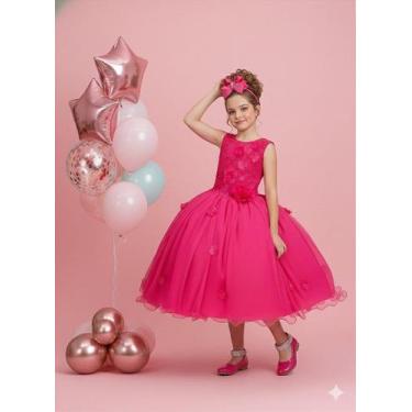 Imagem de Vestido Juvenil Vila Lele Regata Flores Pink - Confeccionado em Tecido