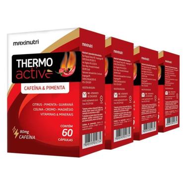 Imagem de Kit 04 Termogênico 60 Cápsulas Maxinutri-Unissex