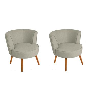 Imagem de Kit 2 Poltronas Luna em Madeira de Eucalipto Movellu Home