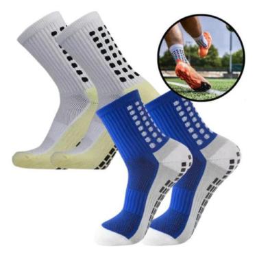 Imagem de Kit 2 Meias Antiderrapante Futebol Grip Estabilidade Treino Tamanho Ún
