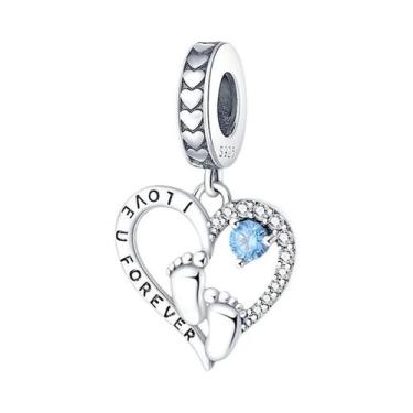 Imagem de Pingentes De Coração Mãe E Filha Em Prata Esterlina 925, Compatíveis C