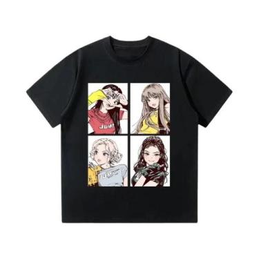 Imagem de Camisetas Pink Kpop BP Jump 2025 Para Meninas, Verão, Alta Qualidade, 