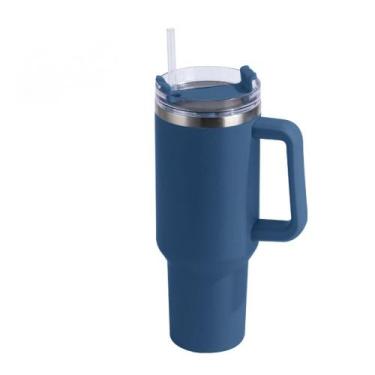 Imagem de Caneca térmica Copo de aço inoxidável com tampa de palha 1.2L - J-One