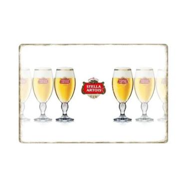 Imagem de Placa De Metal Vintage Stella Artois: Pôster Retrô Para Decoração De P