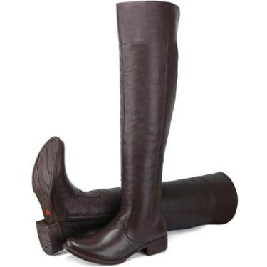Imagem de Bota Feminina Over The Knee Cano Longo em Couro Cla-Cle-Feminino