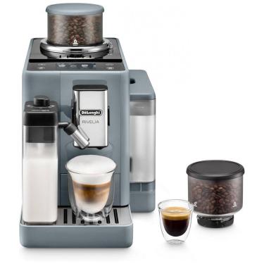 Imagem de Máquina de Café Espresso Automática De`Longhi Rivelia Cinza Pebble Moedor Integrado Espumador 120V