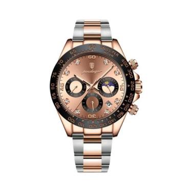 Imagem de Relógio Masculino Luxuoso À Prova D'água Com Cronógrafo Luminoso E Dat