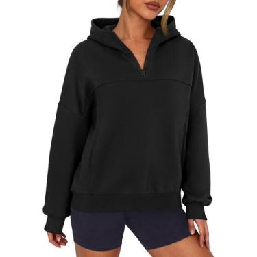 Imagem de Moletom Feminino PRETTYGARDEN com Zíper 1/4 e Forro de Fleece XXL