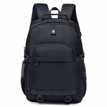 Imagem de Mochila Champion Original Preta Reforçada Trabalho Bolsos Espaçosa Masculina-Masculino