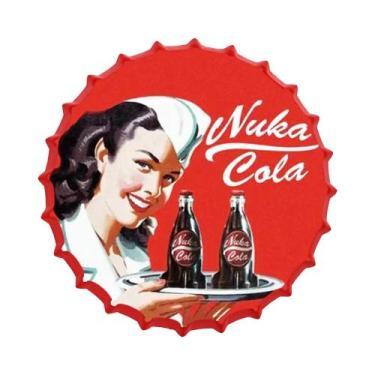 Imagem de Placa De Metal Redonda Vintage Rota 66 Com Tema De Carro E Motor, Deco