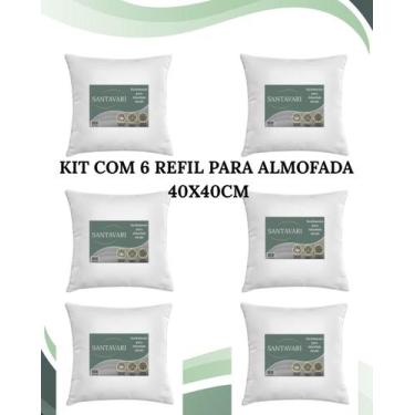 Imagem de Almofada 40x40 Enchimento Fibra Siliconada Capa TNT Macia - Santavari 