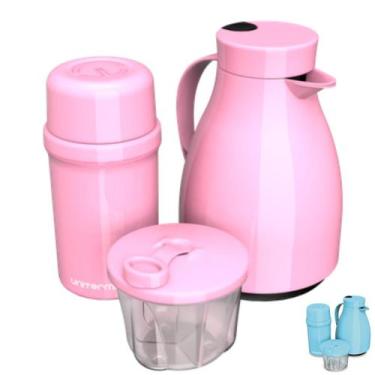 Imagem de Kit Unibaby 2 Garrafas Térmica 500ML 250ML Porta Leite em Pó Dosador 3
