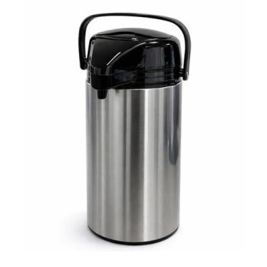 Imagem de Garrafa Térmica De Pressão 1,9 Litro Inox Café Chá Água Sistema Por Ap
