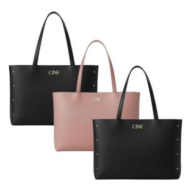 Imagem de Bolsa Sacola Grande Kit Com 3 Peças Universitária De Ombro - CINF, Pre