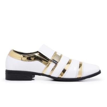 Imagem de Sapato Masculino Social Verniz Brilho Bico Quadrado Fino Moderno Gmm Shoes 853-Masculino