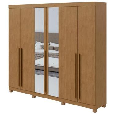 Imagem de Guarda-Roupa Lopas Bertha Com Espelho 6 Portas 4 Gavetas - LOPAS CMERC