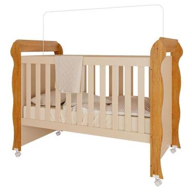 Imagem de Berço Americano Mirelle Off White Bétula– Carolina Baby