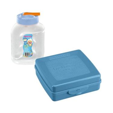 Imagem de Kit Sanduicheira + Garrafinha Gut 250ml Plástico Sanremo