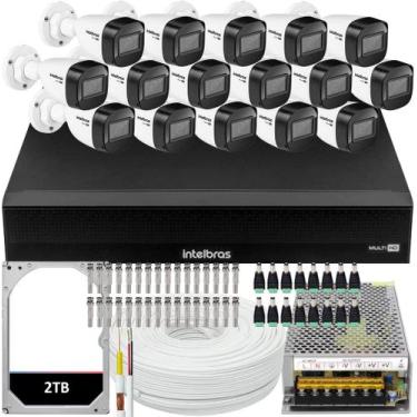 Imagem de Kit Intelbras 16 câmeras de Segurança Vhd 1230 30m Dvr de 16 canais 11