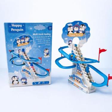 Imagem de Brinquedo Pinguim Escorrega Pista Musical Escada Com Luzes - NoBrand